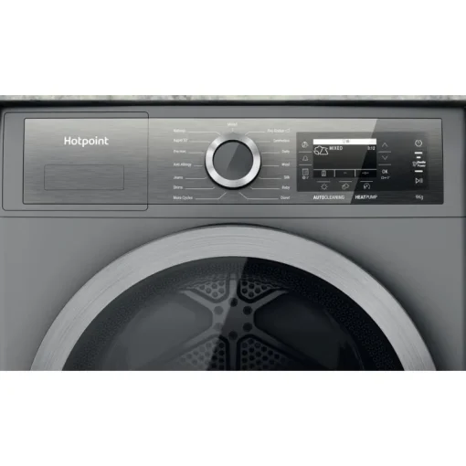 Hotpoint H8D94SBUK Gentlepower 9kg Heat Pump Tumble Dryer Silver