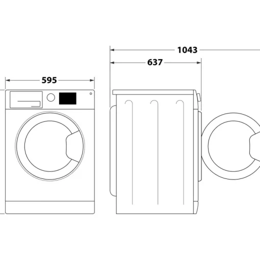Hotpoint NSWF946GGUK 9Kg 1400 Spin Washing Machine Graphite