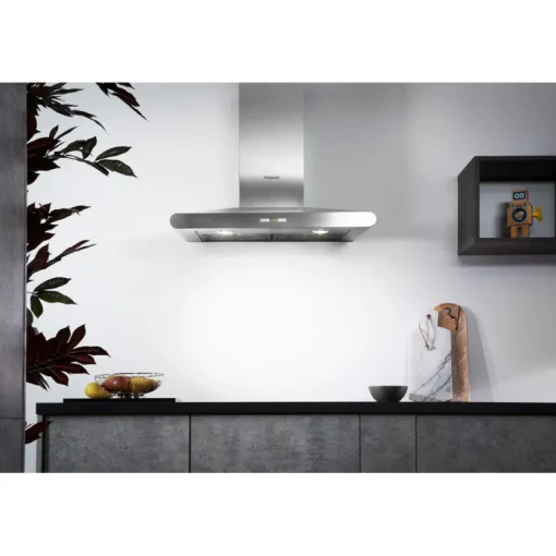 Hotpoint PHC77FLBIX 70Cm Chimney Cooker Hood