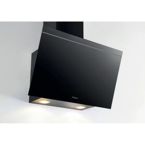 Hotpoint PHVP62FLTK 60cm Angled Wall Cooker Hood Black