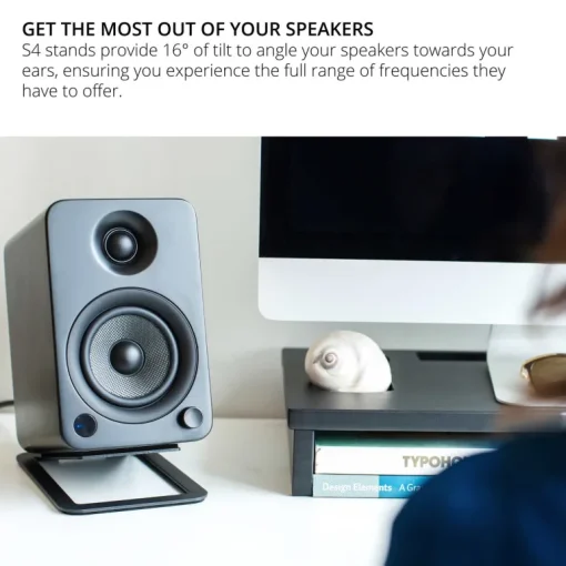 Kanto S4 Medium Desktop Speaker Stands Black