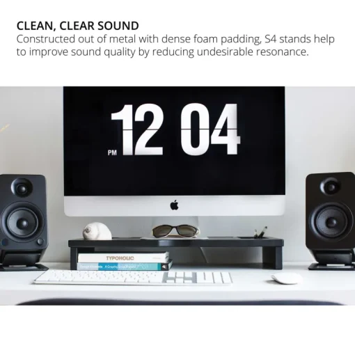Kanto S4 Medium Desktop Speaker Stands Black