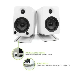Kanto S4 Medium Desktop Speaker Stands White