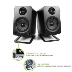 Kanto S4 Medium Desktop Speaker Stands Black