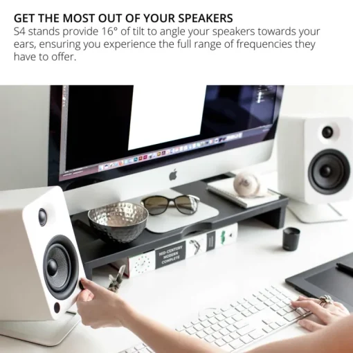 Kanto S4 Medium Desktop Speaker Stands White