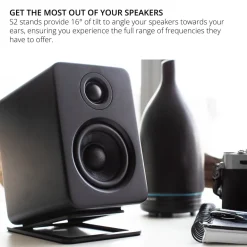 Kanto S2 Small Desktop Speaker Stands Black