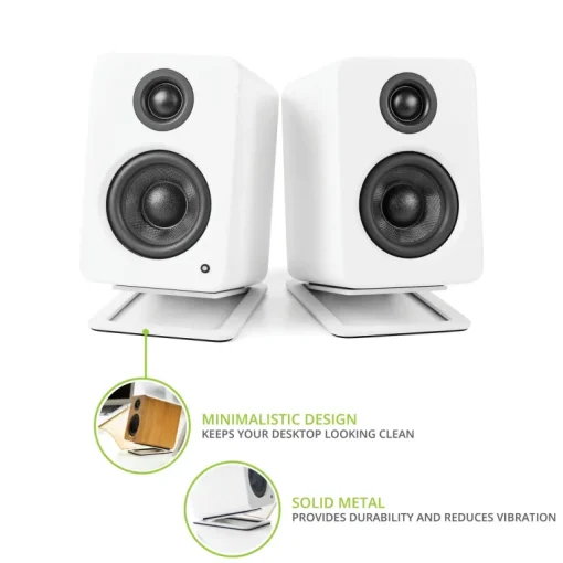 Kanto S2 Small Desktop Speaker Stands White