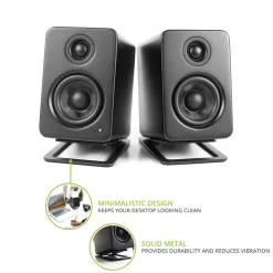 Kanto S2 Small Desktop Speaker Stands Black