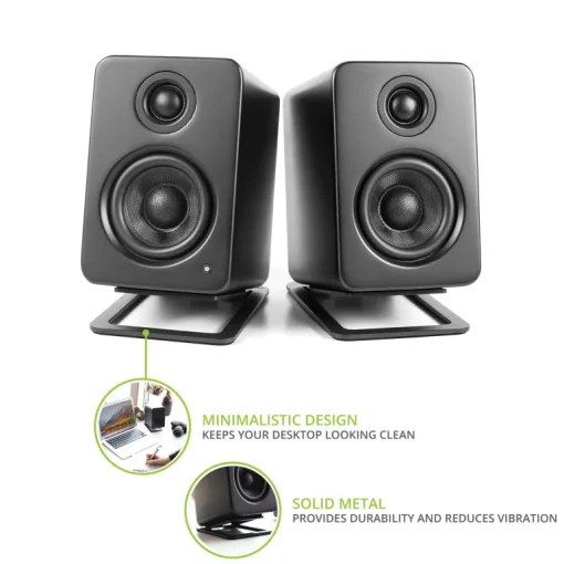 Kanto S2 Small Desktop Speaker Stands Black