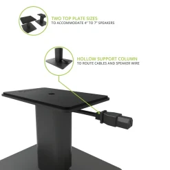 Kanto SP6 Heavy Duty Speaker Stands 6 Inch Black