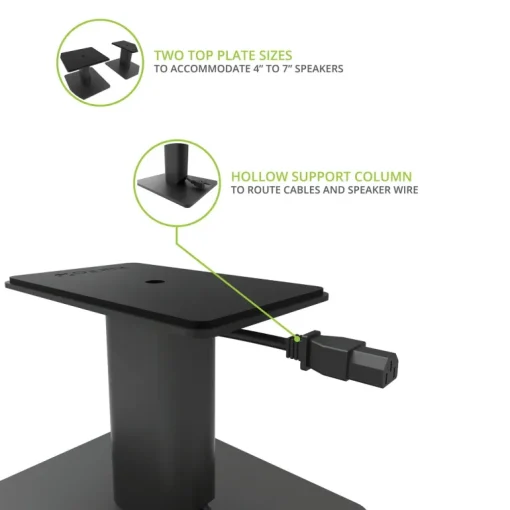 Kanto SP6 Heavy Duty Speaker Stands 6 Inch Black