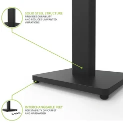 Kanto ST34 Speaker Stands Pair 34 Inch with MDF Base Black