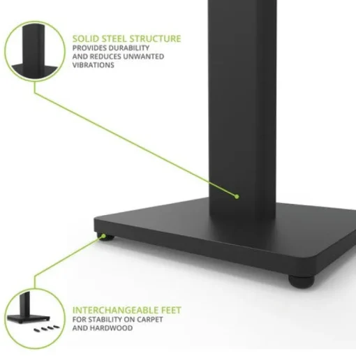 Kanto ST34 Speaker Stands Pair 34 Inch with MDF Base Black