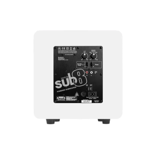 Kanto SUB8 Vinyl Subwoofer Matte White