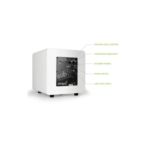Kanto SUB8 Vinyl Subwoofer Matte White