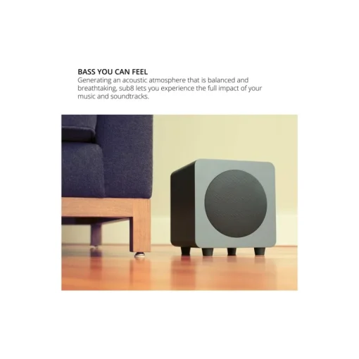 Kanto SUB8 Vinyl Subwoofer Matte White
