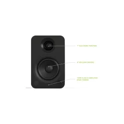 Kanto YU 140W Powered Bookshelf Speakers with Bluetooth Matte Black
