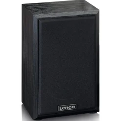 Lenco LS-101 Belt Drive Wooden Bluetooth Turntable and HiFi Speakers Black