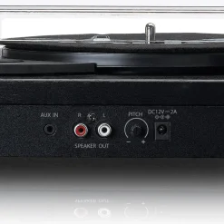 Lenco LS-101 Belt Drive Wooden Bluetooth Turntable and HiFi Speakers Black