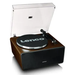 Lenco LS-470WA Belt Drive Bluetooth Turntable with Built In Speaker Walnut