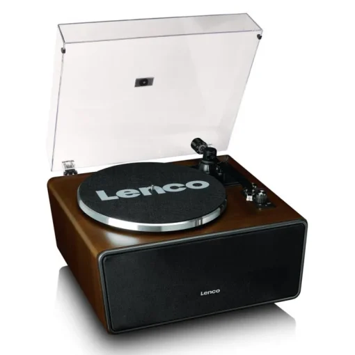 Lenco LS-470WA Belt Drive Bluetooth Turntable with Built In Speaker Walnut