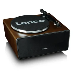 Lenco LS-470WA Belt Drive Bluetooth Turntable with Built In Speaker Walnut