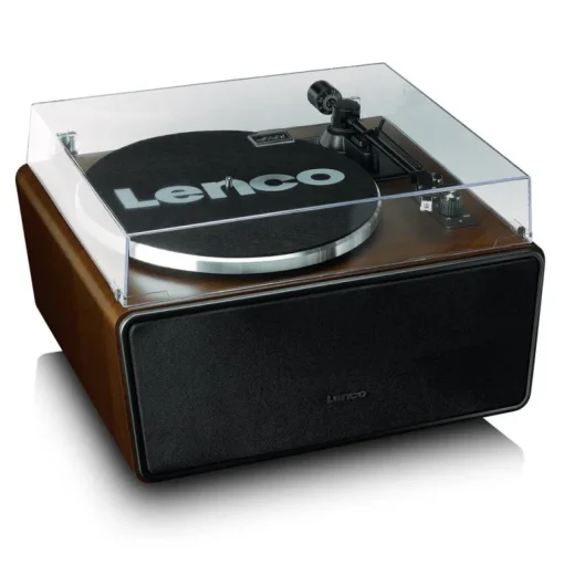 Lenco LS-470WA Belt Drive Bluetooth Turntable with Built In Speaker Walnut