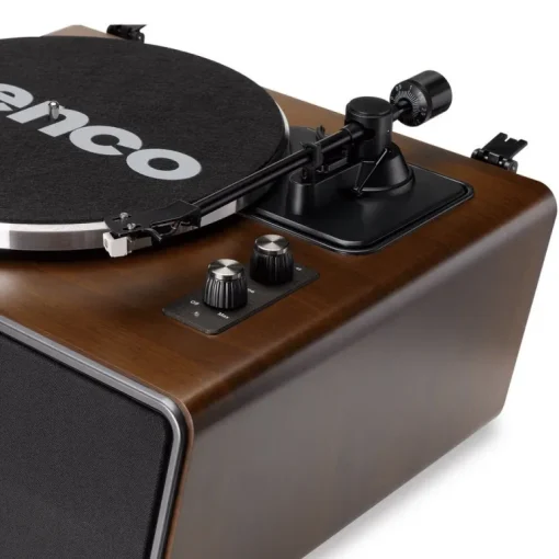 Lenco LS-470WA Belt Drive Bluetooth Turntable with Built In Speaker Walnut