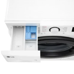 LG F4Y511WBLN1 11kg Steam 1400 Spin Freestanding Front Load Washing Machine White - A Rated