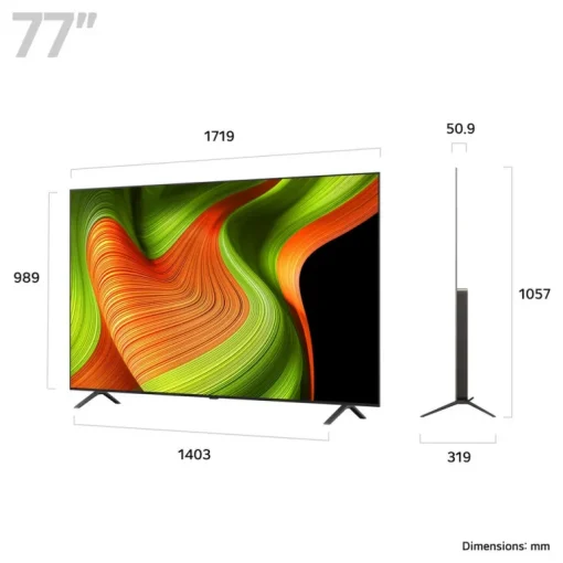 LG OLED77B56LA 77 Inch AI B5 4K HDR OLED Smart TV 2025