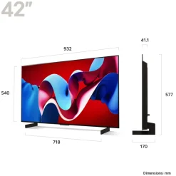 LG OLED42C44LA 42 Inch C4 4K Ultra HD HDR OLED Evo Smart TV 2024