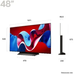 LG OLED48C46LA 48 Inch evo C4 OLED 4K Ultra HD HDR Smart TV 2024