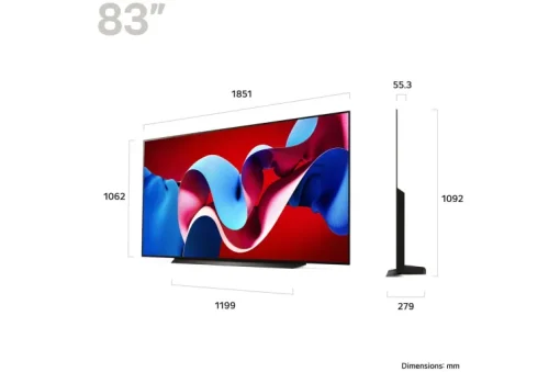 LG OLED83C44LA 83 Inch OLED evo AI C4 4K UHD HDR Smart TV 2024