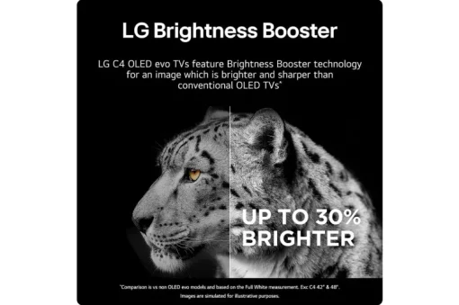 LG OLED83C44LA 83 Inch OLED evo AI C4 4K UHD HDR Smart TV 2024