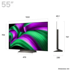 LG OLED55C56LB 55 Inch OLED evo AI C5 4K Ultra HD HDR Smart TV 2025