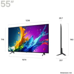 LG 55QNED80T6A 55 Inch QNED 4K Smart TV Ashed Blue 2024