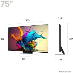 LG 75QNED91T6A QNED91 75 Inch 4K HDR QNED Smart TV 2024