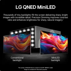 LG 75QNED91T6A QNED91 75 Inch 4K HDR QNED Smart TV 2024