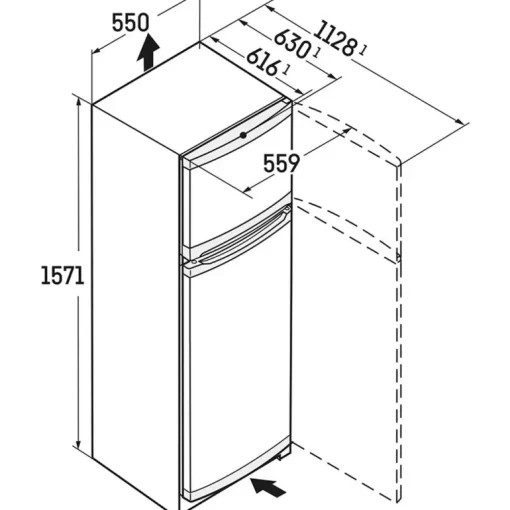 Liebherr Comfort CTELE2931 55cm Smart Frost Top Mount Freestanding Fridge Freeze Silver