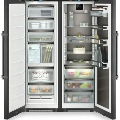 Liebherr Peak XRCBS5295 120cm 519L Freestanding No Frost Side by Side Fridge Freezer Black Steel