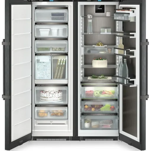 Liebherr Peak XRCBS5295 120cm 519L Freestanding No Frost Side by Side Fridge Freezer Black Steel