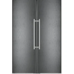 Liebherr XRFBS5295 665L No Frost Freestanding Side by Side Fridge Freezer with Ice Maker in Black Steel