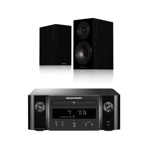 Marantz Melody X MCR612 Hifi Network System with Wharfedale Diamond 12.1 Bookshelf Speakers Package Black