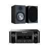 Marantz Melody X MCR612 Hifi Network System with Monitor Audio Bronze 100 Bookshelf Speaker Package Black