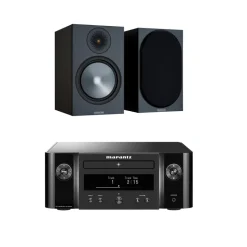 Marantz Melody X MCR612 Hifi Network System with Monitor Audio Bronze 100 Bookshelf Speaker Package Black