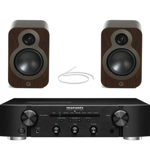 Marantz PM6007 Integrated Amplifier With Q Acoustics Q3020c Bookshelf Speakers Walnut Pair HiFi Package