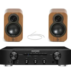 Marantz PM6007 Integrated Amplifier With Q Acoucstic Q3010c Bookshelf Speakers Pin Oak Pair HiFi Package