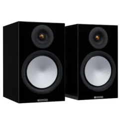 Monitor Audio Silver 100 Bookshelf Speakers Pair 7G Black Gloss