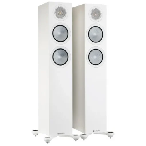 Monitor Audio Silver 200 Floorstanding Speakers Pair 7G Satin White