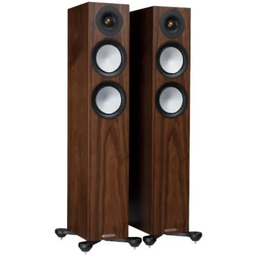 Monitor Audio Silver 200 Floorstanding Speakers Pair 7G Walnut